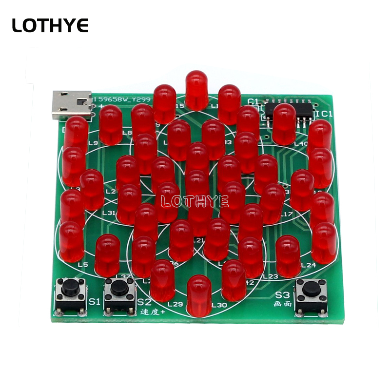 43 LED Multi Style Pattern Ele - Diy Electronics Project Kit ulasan dan harga