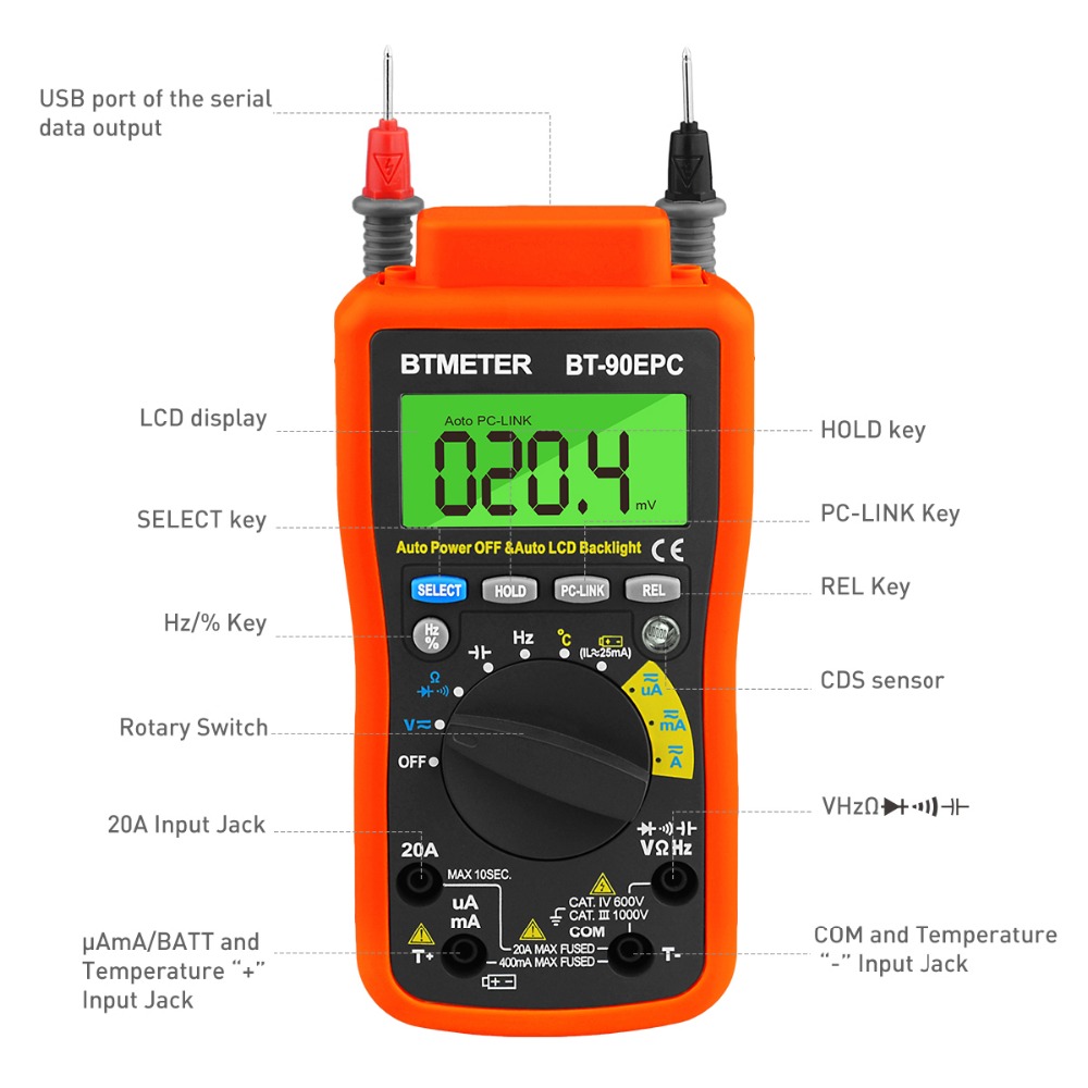 BT-90EPC Digital Multimeter Au - Logic Analyzer Usb ulasan dan harga
