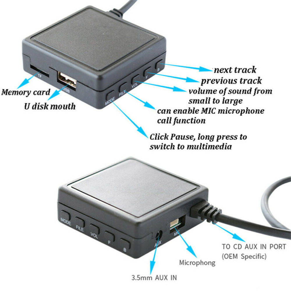 Car BT 5.0 AUX USB Music Adapt - Diy Audio Electronics Kit ulasan dan harga