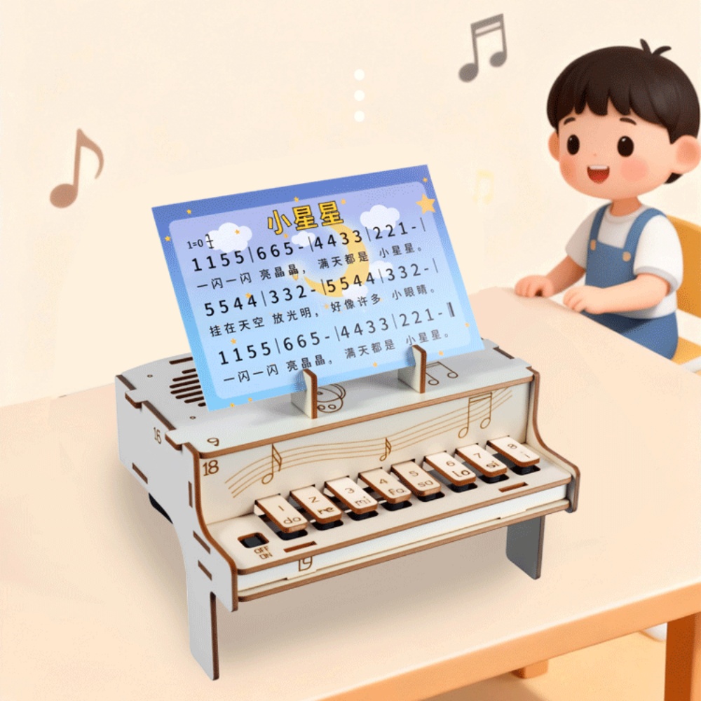 DIY Wooden Electronic Piano Mo - Diy Electronics Learning Kit ulasan dan harga